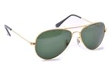 Premium Aviator Sunglasses - Gold Frame / Green Lens