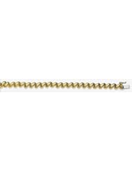 7mm 14k Gold Italian San Marco Bracelet 7"