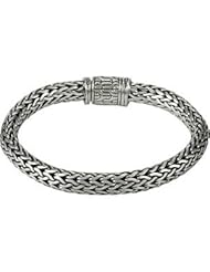 Sterling Silver 8Mm Wheat Bracelet With 18Ky Accent 07.50 Inch Wheat Brc716