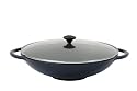 Chasseur Cast Iron Wok Set, Cobalt Blue, 37 cm