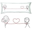 BoldLoft "My Heart Beats for You" Valentines Body Pillowcase-Cute Valentines Gifts,Valentines Pillowcases,Valentines Day Romantic Gifts,Unique Valentines Day Gifts
