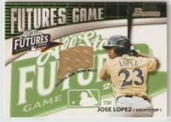 2003 Bowman Futures Game Gear Jersey Relics #FG-JL Jose Lopez - Seattle Mariners (Piece of Authentic Game Used Jersey) (Baseball Cards)