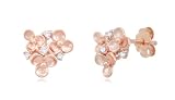 Silver Cluster Flower Diamond Earrings