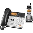 AT&T TL76108 5.8GHz Two-Line Digital Corded/Cordless Answering System - Titanium and Metallic Charcoal