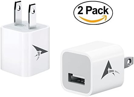 USB Wall Charger - Axil USB Charger For All Apple, Samsung, LG, Phones, Tablets and Devices! (2 Pack)