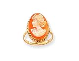 14k 12x16mm Shell Cameo Ring