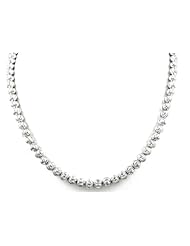 Officina Bernardi Silver 16" 6MM Mooncut Necklace