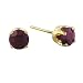 14K Yellow Gold 4mm Ruby Stud Earrings