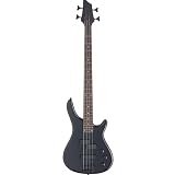 Rocket BC300 4 String Electric Bass Guitar - Black
