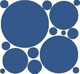 Review The Wall Decor Store  / Dark Blue Polka Dot Peel & Stick Wall Stickers Dorm