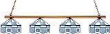 NCAA North Carolina Tar Heels 4-Light Executive Game Table Lamp