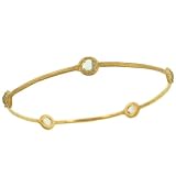 31ts8H0Q8QL. SL160  Textured Satin Bangle w 5 Round Green Amethyst Station