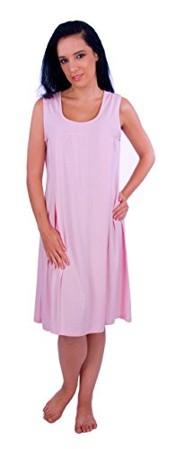 Discreet Sleeveless Nursing Nightgown / Breastfeeding Sleepwear