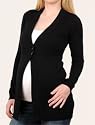 Motherhood Maternity: Long Sleeve Button Detail Maternity Cardigan