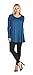 Free to Live Women's 3 Pack: Loose Flare Fit Tunics (Black, Charcoal, Teal),XXL