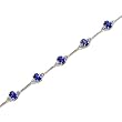 14K White Gold Tanzanite and Diamond Bracelet