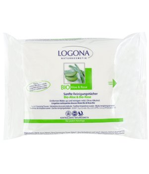  Logona - Lingettes démaquillantes douces aloès et rose