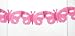 Pink Butterfly Garland, Set of 2