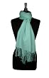 Biagio 100% Wool Pashmina Scarf TURQUOISE Color Women's Shawl Wrap