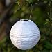 10 Inch White Outdoor Solar Powered Lantern with Amber LED's