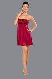 Strapless Stone Embellished Mini Dresses