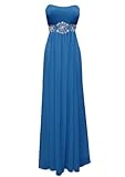 Strapless Chiffon Goddess Long Gown Prom Dress Formal Bridesmaid Junior Plus Size - Blue - XL