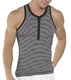 Diesel - Diesel Stripy Rib Henley Tank Top 00AEFVTDY