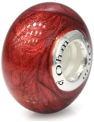 Genuine Ohm Beads (TM) Product. 925 Sterling Silver Ruby Lux Bead Charm. 100% Satisfaction Guaranteed.