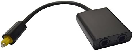 VONOTO Toslink Digital Optical fiber Optic 1 to 2 Audio Splitter Optic TOS Link Converter for CD player DVD player CD/DVD PS3 X-Box360 (Black)