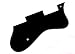 3 Ply Universal Pickguard Fits Epiphone Dot Style Guitar- BLACK (B53)