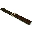 Brown Leather Watch Band Padded Smooth Calf 18mm New