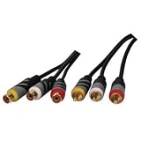 Electronics : HQ 2.5M  3xRCA  EXTENSION CABLE MALE TO FEMALE