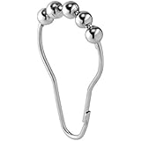 InterDesign Shower Curtain Rollerz Set of 12, Chrome