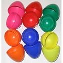 Unassembled Plastic Easter eggs - assorted colors (12/PKG)