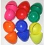 Unassembled Plastic Easter eggs - assorted colors (12/PKG)