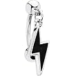 Black Lightning Bolt Dangle Eyebrow Ring