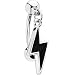Black Lightning Bolt Dangle Eyebrow Ring
