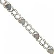 Heart Anklet Made of 14K White Gold-Spring and Heart Clasp