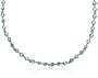 Sterling Silver 3mm Blue Topaz Necklace, 18"