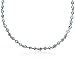 Jewelry : Sterling Silver 3mm Blue Topaz Necklace, 18"