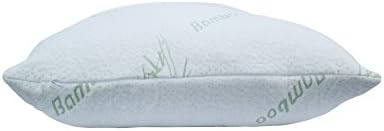 Fattest Luxury Shredded Memory Foam Queen Sized Pillow with Removable Bamboo Cover.