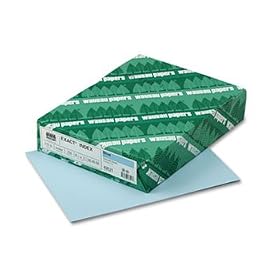 Wausau Paper 49521 - Exact Index Card Stock, 110 lbs., 8-1/2 x 11, Blue, 250 Sheets/Pack-WAU49521