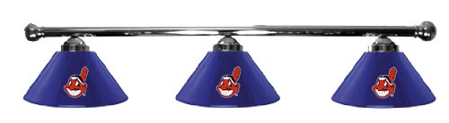 Cleveland Indians Pool Table Light - Chrome bar