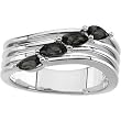 14K White Gold Onyx Ring
