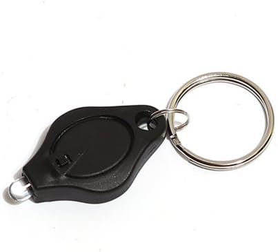 Led Mini Micro Black Keychain Key Ring Bright Flashlight White Light