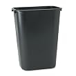 Rubbermaid&reg; Commercial Soft Molded Plastic Wastebasket, Rectangular, 10.25 Gallon, Black