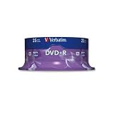 Electronics : Verbatim DVD+R Recordable Disk Write-once Spindle 16x Speed 120min 4.7Gb Ref 43500 [Pack 25]