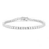 Bling Jewelry Sterling Silver 4mm Round CZ Classic Four-Prong Tennis Bracelet 7.25