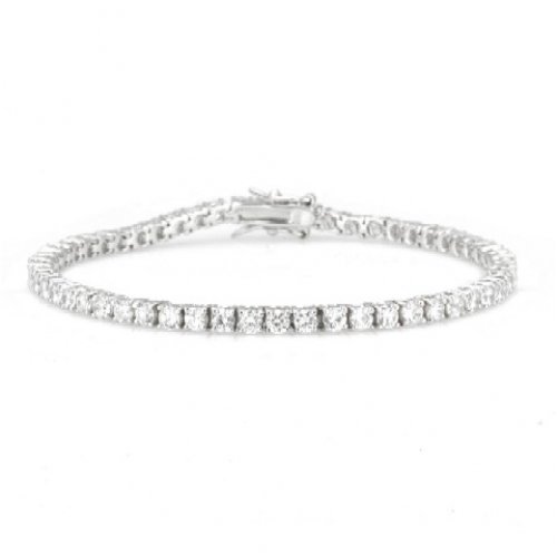 Bling Jewelry Designer Inspired Sterling Silver CZ Classic Tennis Bracelet