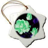 Yves Creations Roses - Light Green Navy Rose - Ornaments